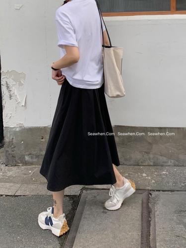 【现货】100%酵洗精棉高腰赫本裙,女装,海维恩