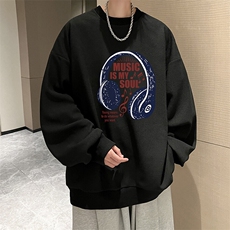 5XL华夫格卫衣男大码胖子圆领长袖t恤HW76422-P30，男装T恤，电商A040