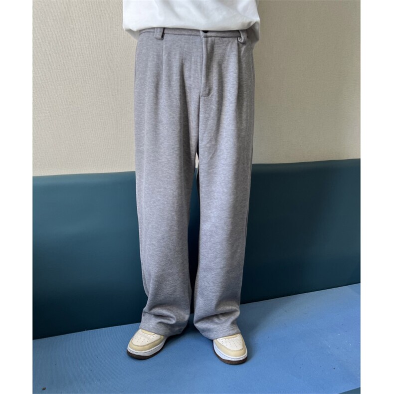秋冬男士百搭休闲西裤纯色直筒裤子呢料厚裤子潮,男装西裤,星座510-1