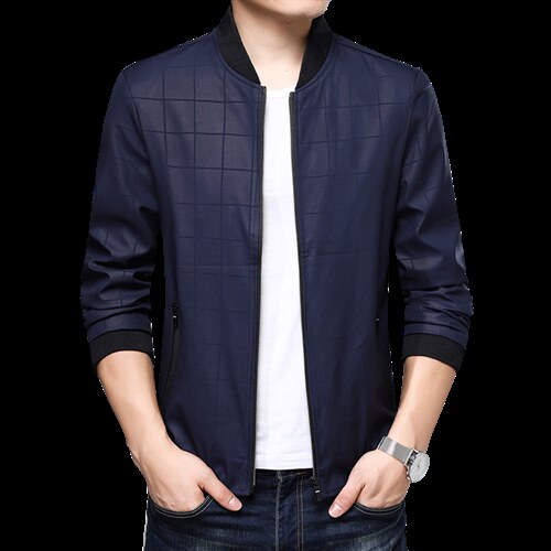中青年夹克衫爸爸春装外套薄款休闲中年男士商务2023春季上衣,男装夹克,电商B212（原钱塘6029）