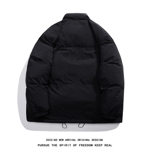 白鸭绒白底22冬季新品时尚简约字母印花立领羽绒服YR190P195控258图片