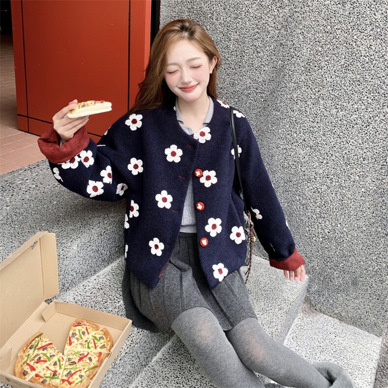 【大货】小香呢料太阳花小个子可穿短款外套7783P165K258,女装短外套,2C295