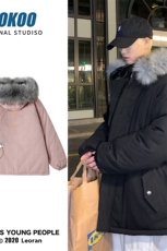 MM48013-P130冬季大毛领棉衣男士大码加厚棉袄男棉服，男装棉衣，电商A040