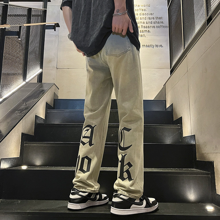 美式ins高街印花牛仔裤712- N356 M-XXL P60图片