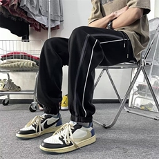男潮牌ins高街秋季新款束脚休闲春秋立体裤头长裤宽松裤子KK225，男装休闲裤，星座1116A-1（原606A）