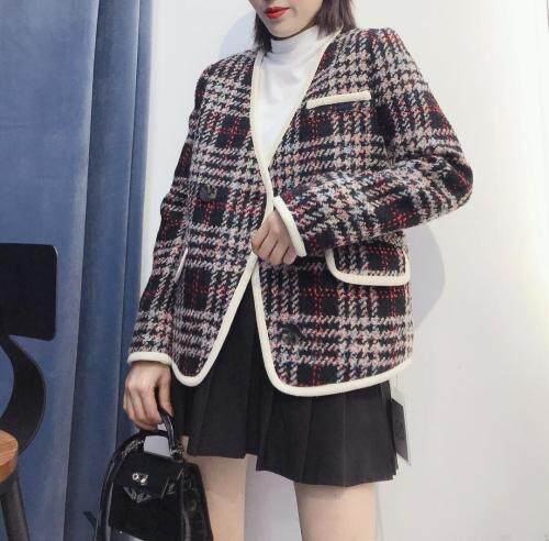 冬季新款小香风夹棉外套，女装，琼卿格