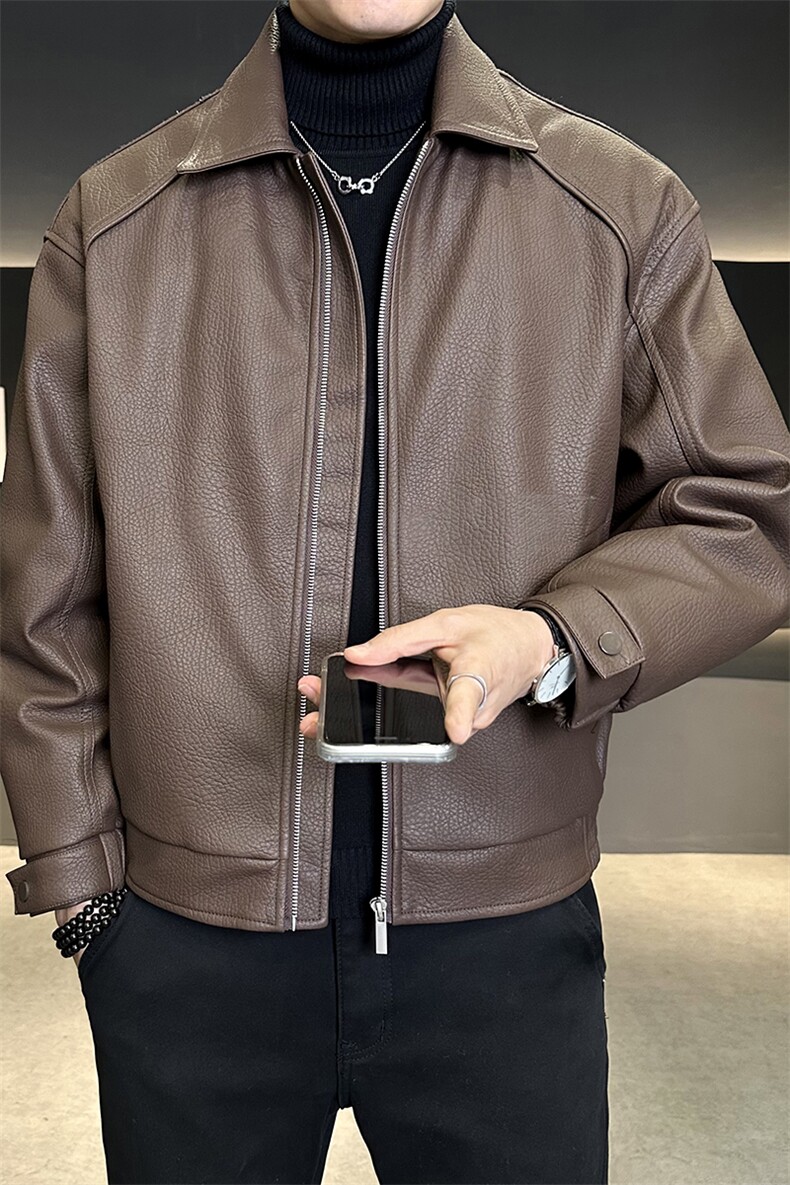 M-3XL0024-P275标90白鸭绒小翻领皮羽绒服男,男装羽绒服,电商B321-1