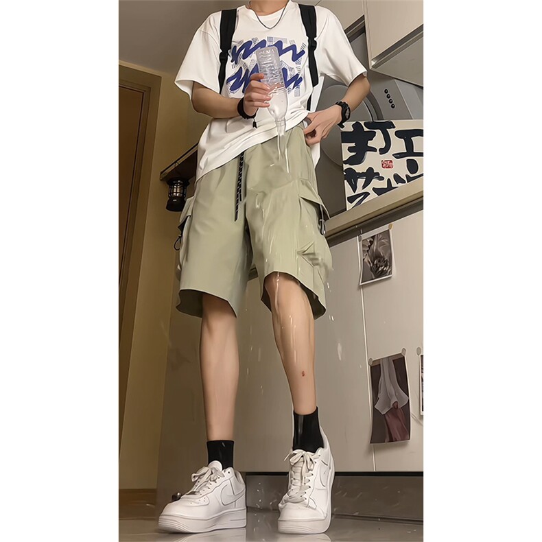 主推工装短裤情侣宽松户外防水速干五分裤K836特P35控55,男装牛仔裤,电商A309