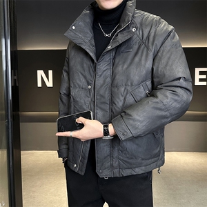 M-3XL 28997-P245 标50绒 冬季保暖立领皮羽绒服男 控券后价338图片