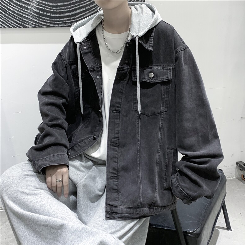 JK630-P75-控98 现货牛仔夹克外套连帽图片