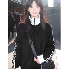 条纹撞色立领夹克男高级感休闲运动棒球服外套上衣JJ61，男装夹克，星座1116A（原606A-3）