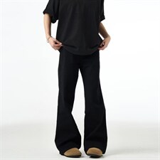 水洗弯刀直筒微喇牛仔裤美式休闲痞帅裤子阔腿裤K70556-2-P35网图，男装牛仔裤，电商B245