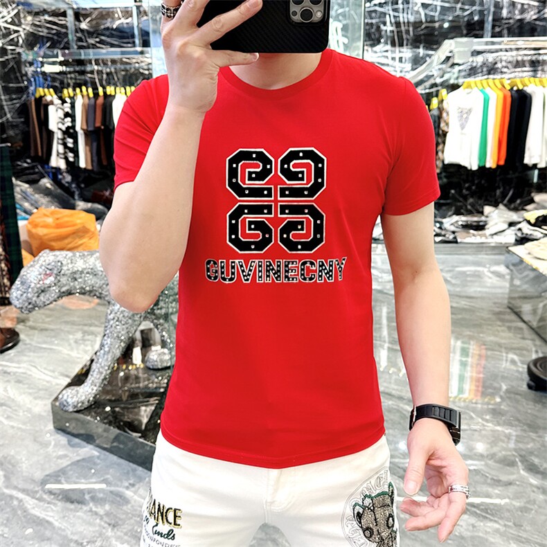 新款品质高端精品欧货夏季男T恤短袖潮流抖音A227B-A-738-P48,男装T恤,电商A227B（原钱塘4066-1）