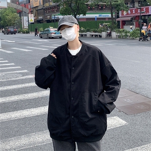 春装棒球服呢子外套男休闲拼色夹克上衣 JK83P95图片