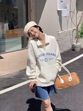 玉米格刺绣立领卫衣，女装卫衣/绒衫，妤沫 Yumo