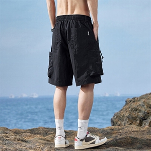 冰丝宽松运动休闲直筒五分裤男夏季新款日系速干工装裤Z9813-P35图片