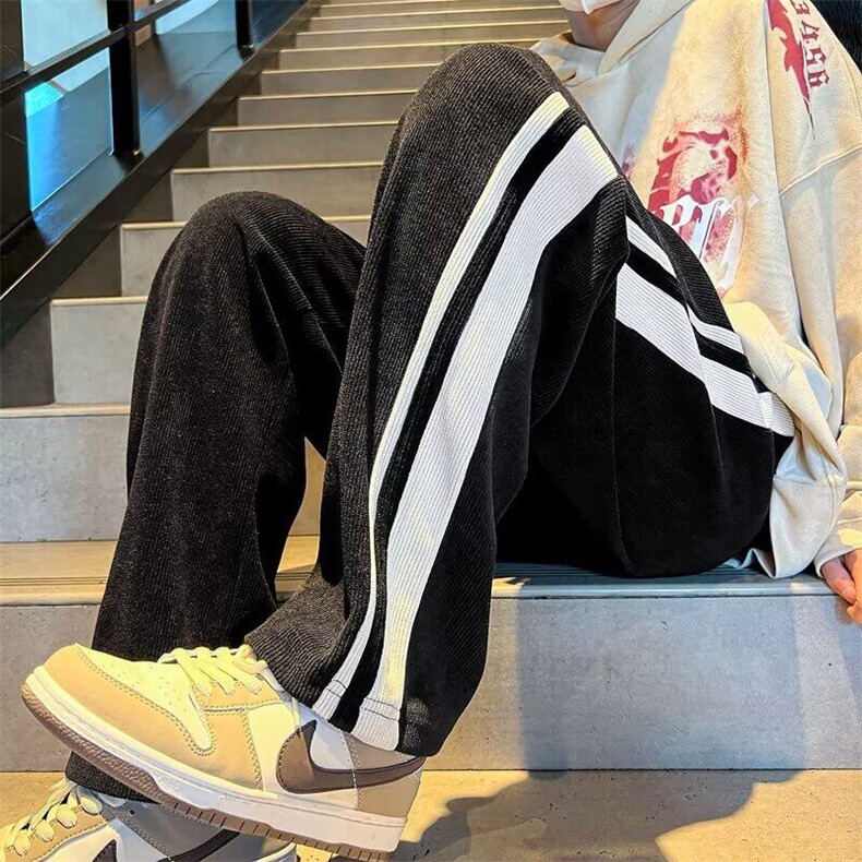 春秋季松紧系带直筒运动休闲裤男青少年修身百搭简约卫裤K813,男装休闲裤,星座1116A-1（原606A）