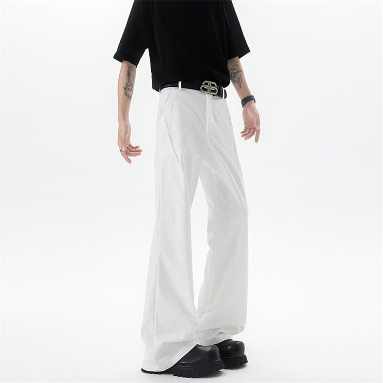 美式高街弯刀裤微喇裤子男款190cm115高个子加长直筒西裤KZ058P50,男装休闲裤,电商B312
