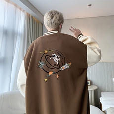 摇粒绒棒球服男大码开衫卫衣男夹克BF86142-P65，男装夹克，电商A040