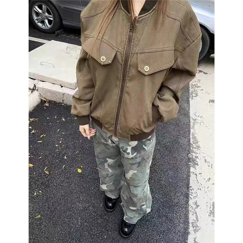 美式复古夹克男女春秋冬新款棒球服宽松痞帅外套潮流JW25-P64,男装夹克,星座208-5