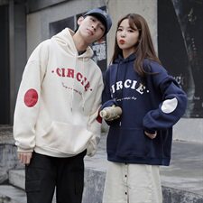 63522021情侣宽松连帽卫衣套头卫衣男韩版休闲情侣卫衣班服P65，男装卫衣，星座404A