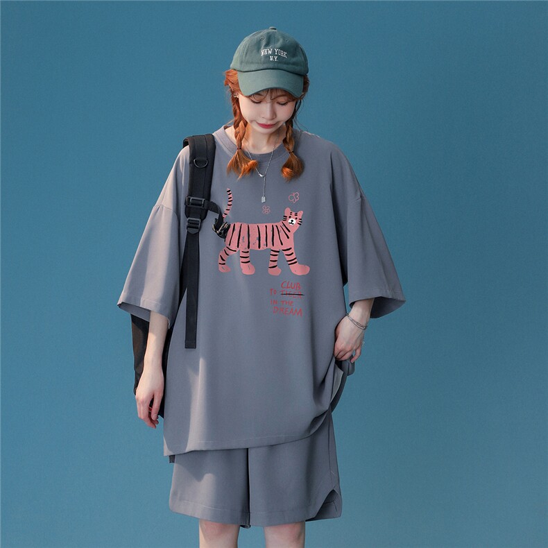 中性风2023新款冰丝华夫格印花休闲运动套装TZ903P65控88,男装休闲套装,A247A