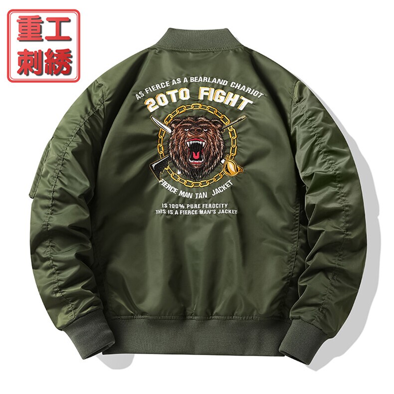 美式潮牌宽松版型飞行服时尚潮牌户外运动休闲加棉图片