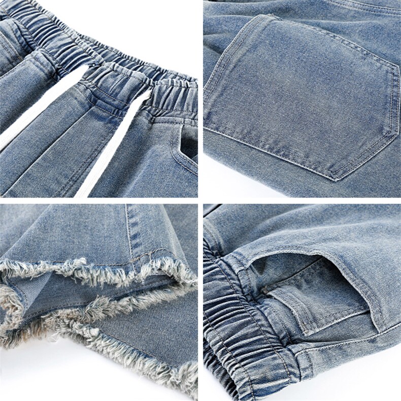 cleanfit牛仔裤夏美式复古裤子脚口毛边微喇裤A166-K011-P45控65,男装牛仔裤,电商A166