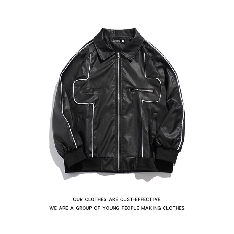 1506-1/J2921/P64小众设计感pu皮外套男款美式高街机车皮衣百搭潮，男装皮衣，星座1506-1