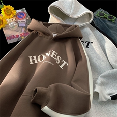 秋季新款连帽卫衣男宽松休闲拼色刺绣外套中性衣服W121-P65控98，女装短外套，星座209-2
