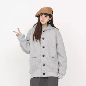 1506-1/WF341/P59连帽卫衣春季新款简约通勤宽松休闲百搭外套1图片