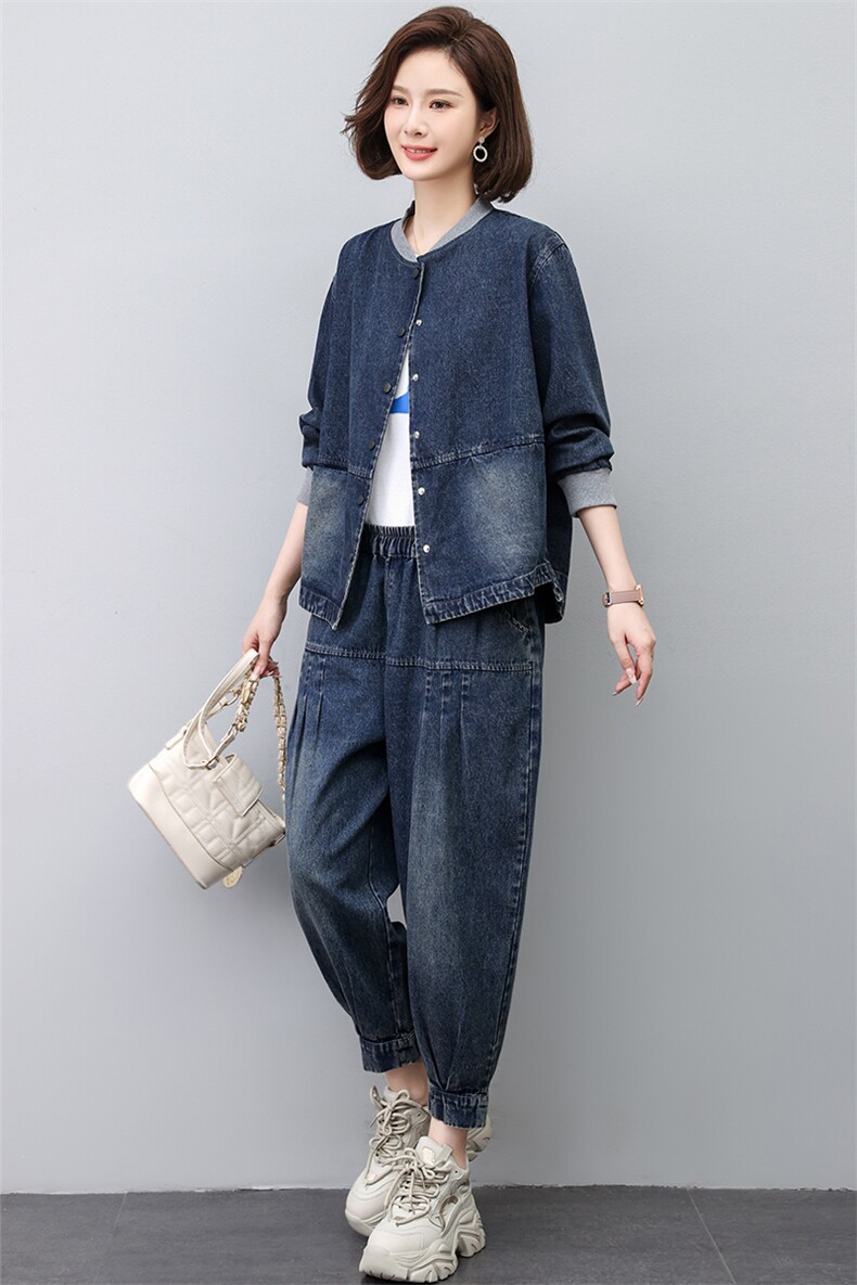 时尚宽松高腰显瘦牛仔裤女春季新款百搭休闲长裤潮,女装牛仔裤,悦见她