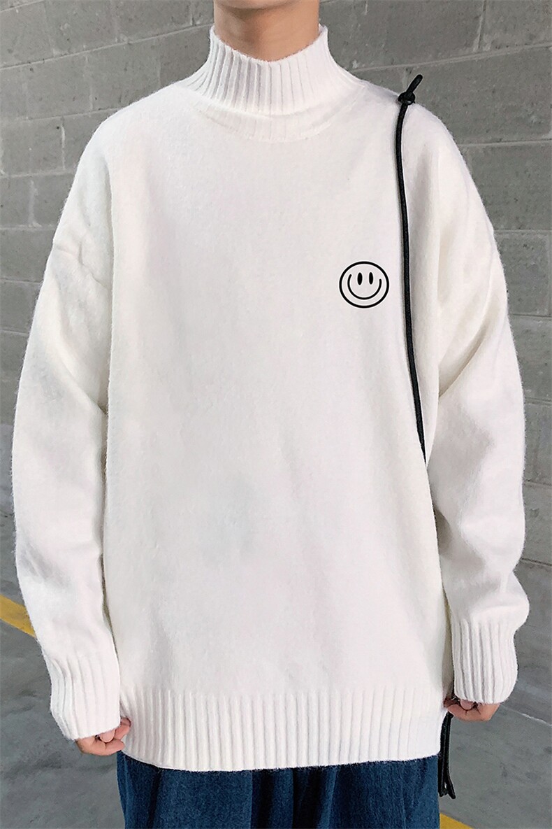M18224-P45加绒款-P65半高领毛衣男士大码针织衫男毛线衣男,男装针织衫/毛衣,电商A040