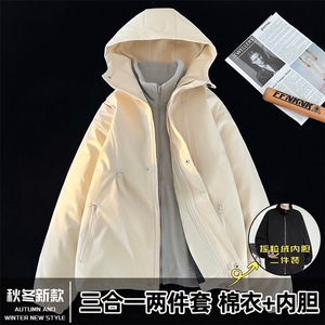 三合一户外棉衣防水冲锋衣棉服加厚潮连帽棉袄A266-SH61601-P95