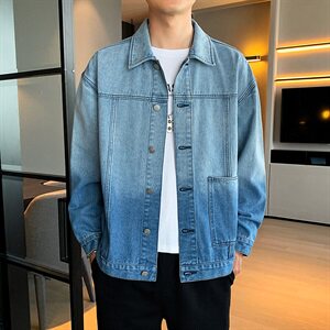 男士牛仔夹克外套2021春秋新款青少年休闲时尚秋装DF12T图片
