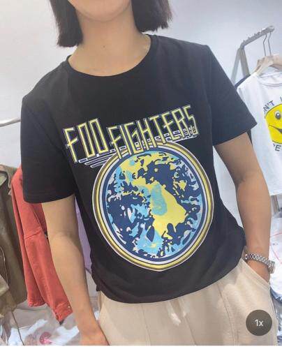 DG873新品时尚地球印花百搭T,女装,L·H·X