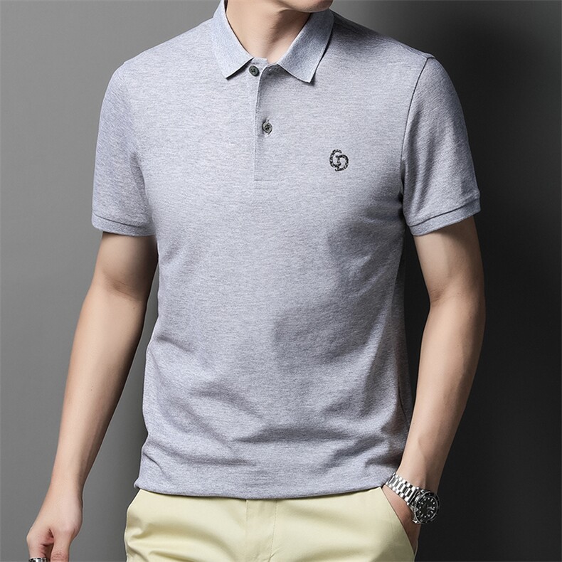 短袖T恤男纯色POLO衫夏季新款男士休闲潮流半袖体恤衫P68,男装Polo衫,星座1105-3