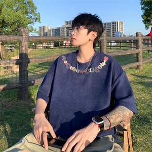 量大优 供视频 重磅麂皮绒短袖t恤男 JT544-特p19图片