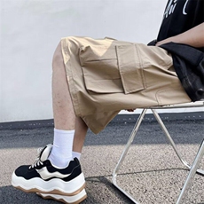 日系大口袋工装短裤男夏季2025潮牌宽松五分裤男士K6212-P35，男装牛仔裤，星座412-3