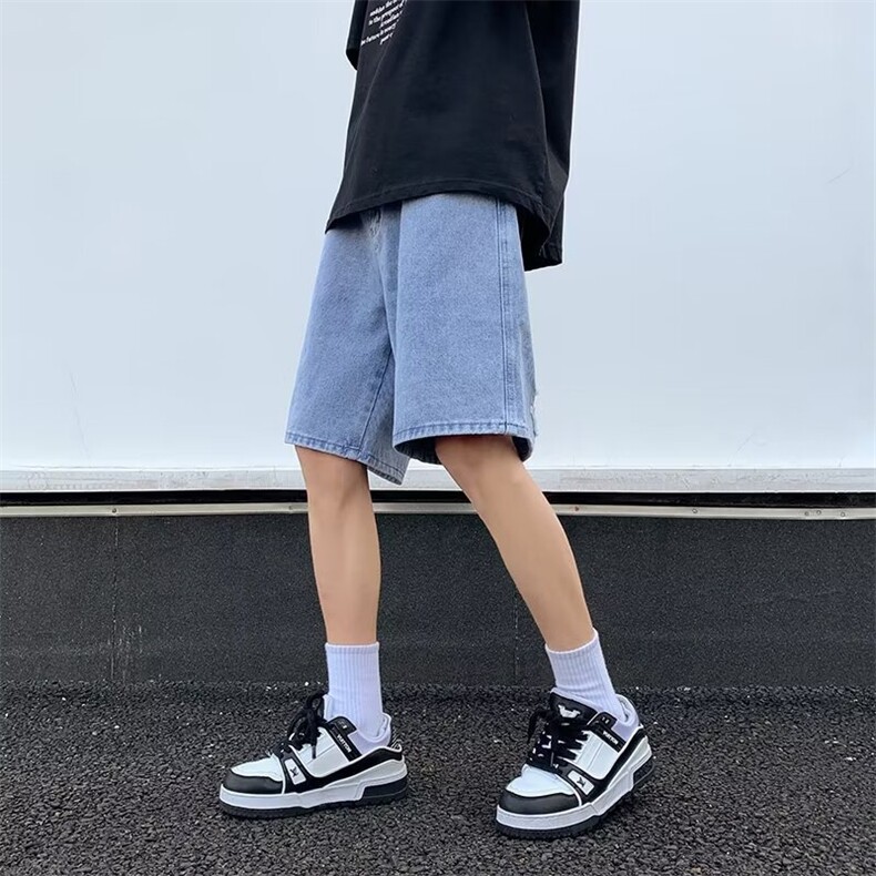 2024夏季新款日系潮牌牛仔短裤休闲百搭破洞五分裤现货K7864-P42,男装牛仔裤,星座512-3