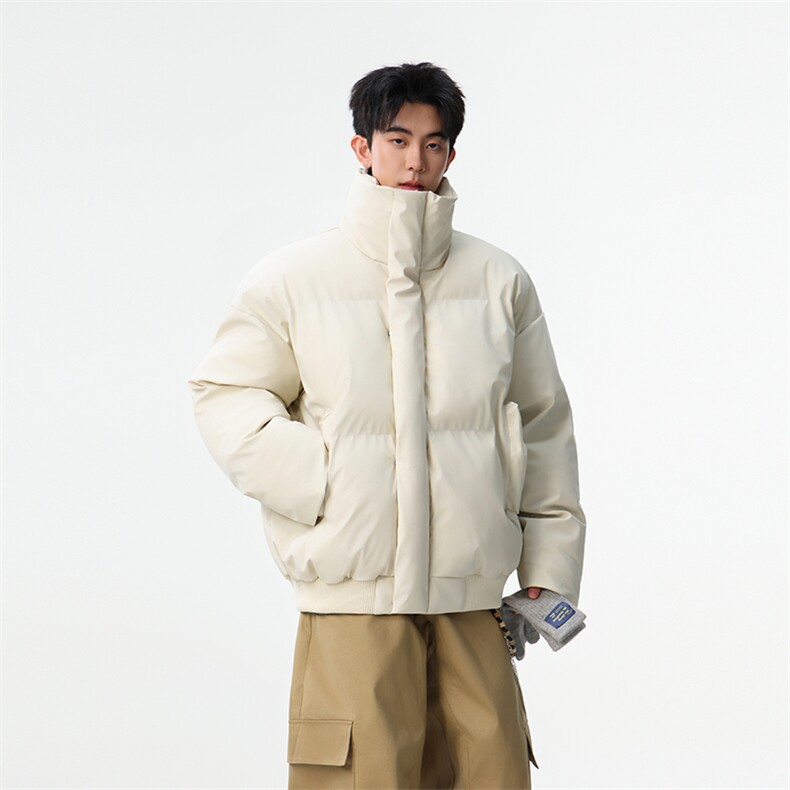 现货万件入仓供抖音得物防水防污立领pu皮棉服218-7-M120-特60,男装皮衣,星座218-7