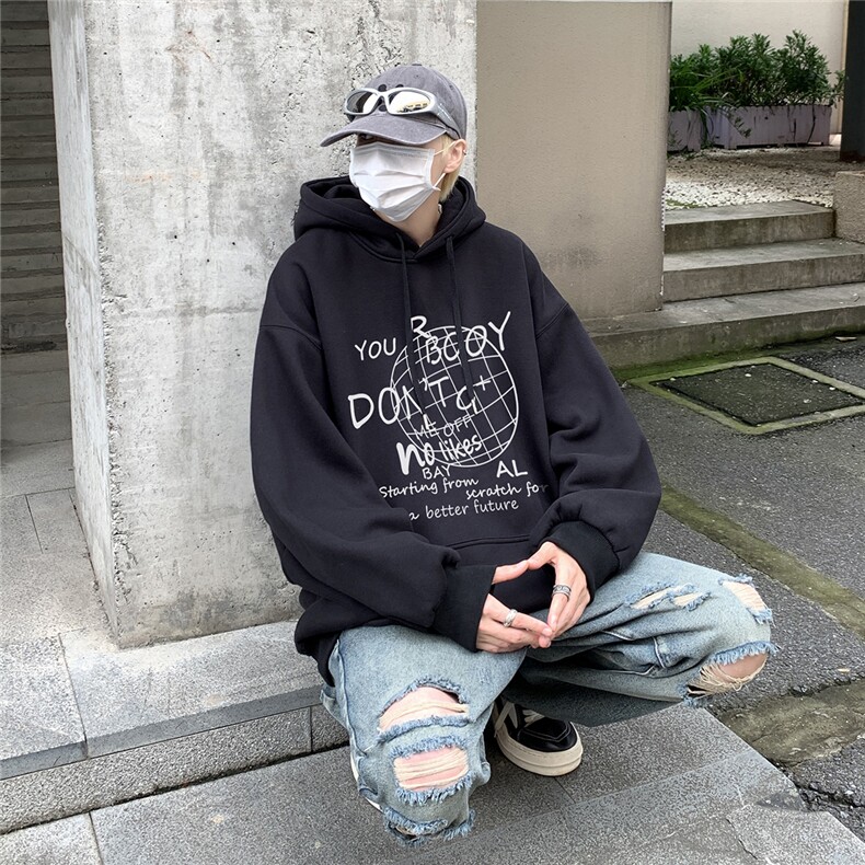 冬季新品潮流设计印花加厚卫衣XZ203-W700加绒-P58,男装卫衣,星座203