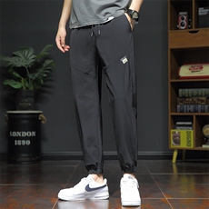 夏季冰丝休闲裤男宽松潮流百搭休闲运动裤961-P25控48，男装休闲裤，星座717