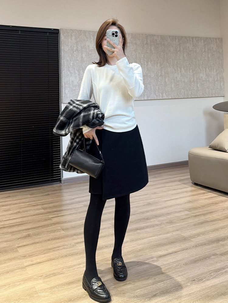 2025年秋季时尚百搭通勤简约休闲半身裙,女装半身裙,湘姗
