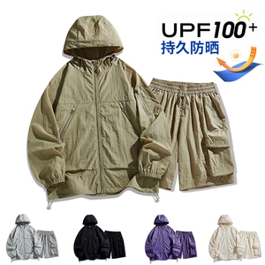 UPF100+有报告 凉感轻薄透气套装防晒服 两件套HS622-P75图片