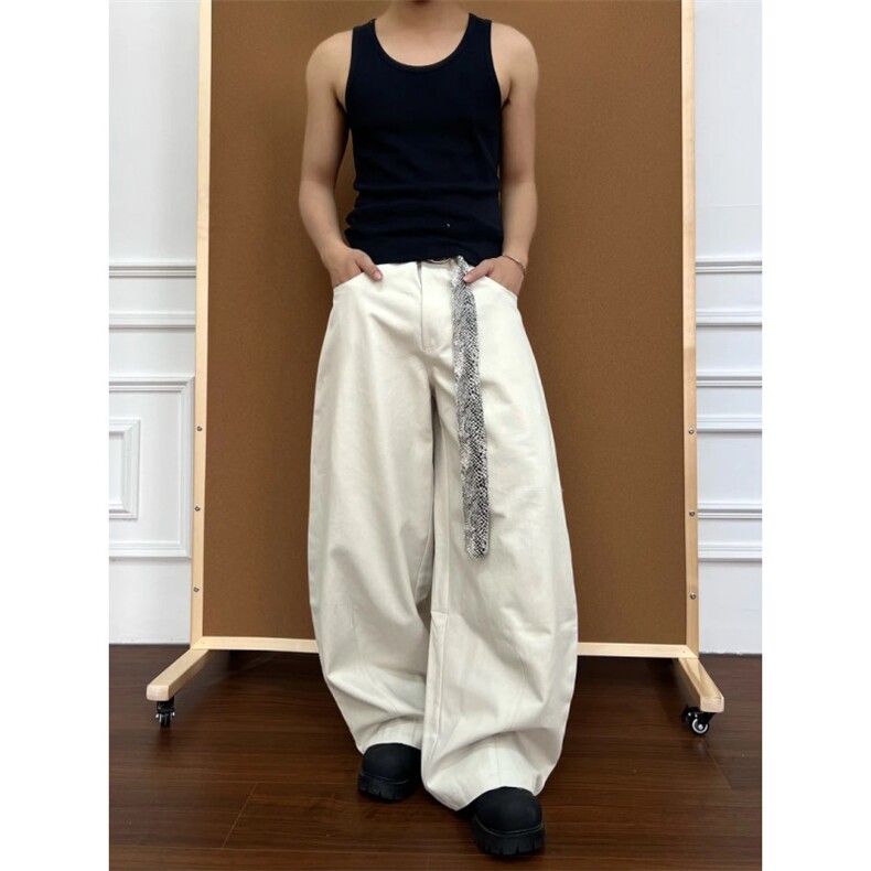 有货203-6F2585P50特雅致复古蛇纹腰带宽松弯刀休闲西裤，男装西裤，星座203-6(原电商259)