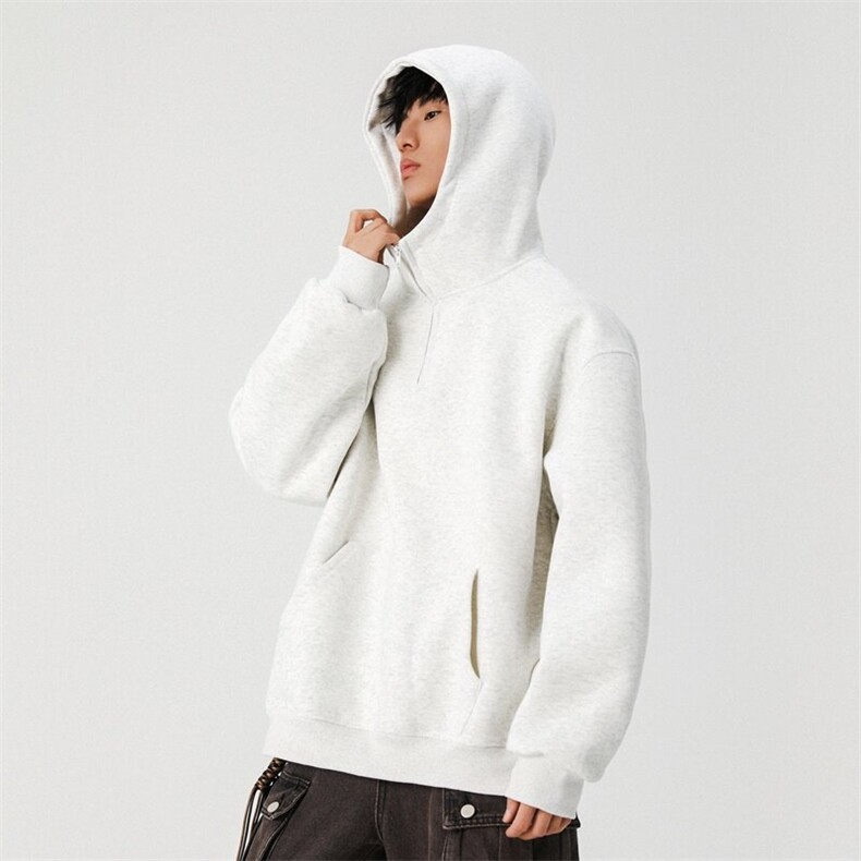 XZ809A/YR01/P75/控98设计感半拉链连帽卫衣,男装卫衣,星座809A(原222-1)