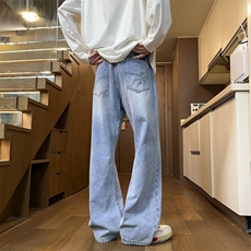 牛仔裤男女潮牌做旧水洗显瘦vibe高街微辣长裤子K8091P50，男装牛仔裤，电商D325