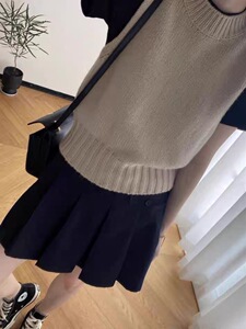 女士羊毛衫秋冬保暖针织纯色简约羊毛图片