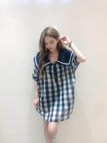 海军风领格子裙，其它，雪莉雷拉